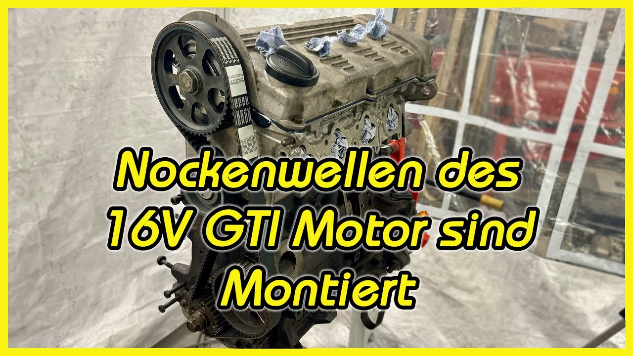 Wir Montieren die Nockenwellen auf den 16V Motor vom Golf 2 GTI.