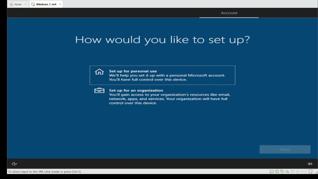 Installing Windows 10 on VMWARE also installing VMWARE Tools