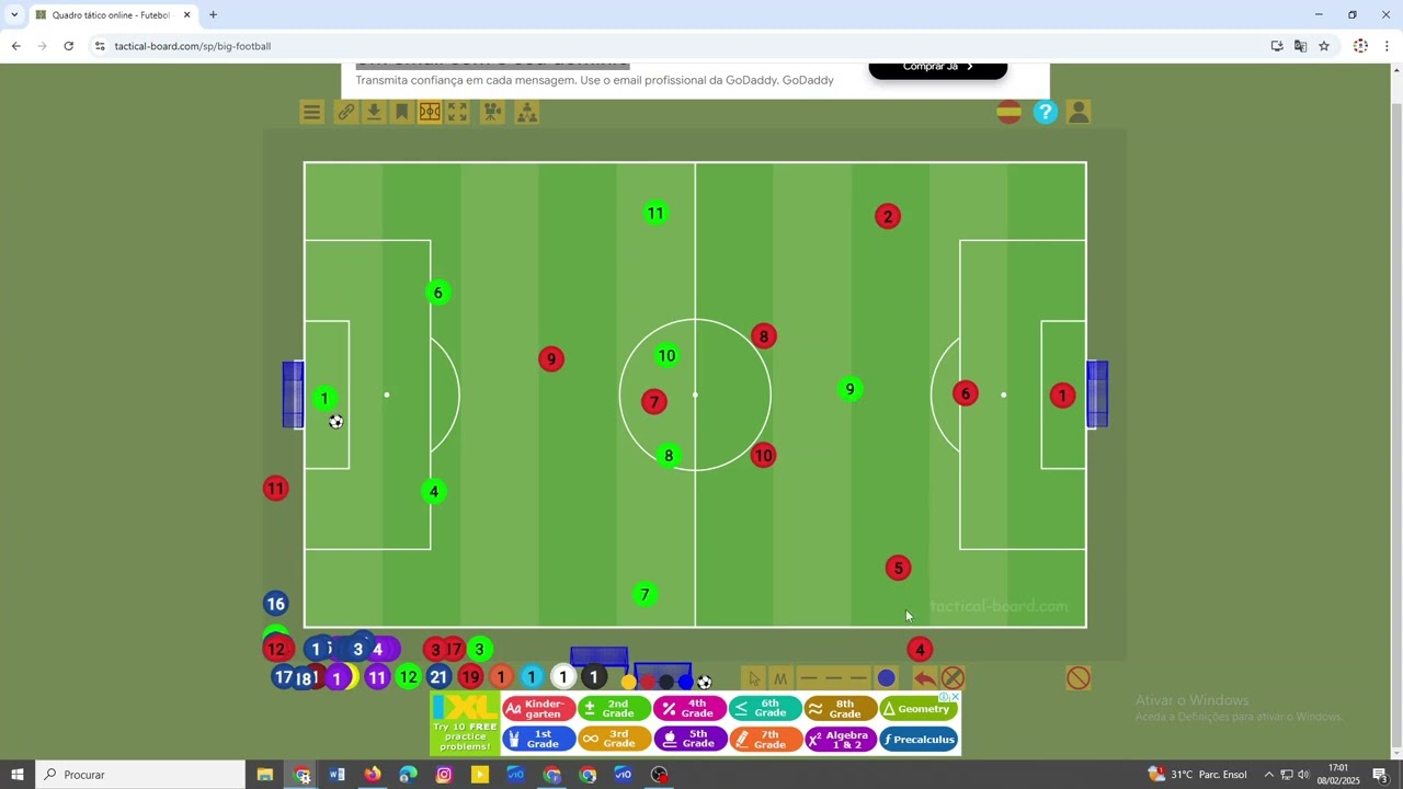 FUT 8 Vantagem tática