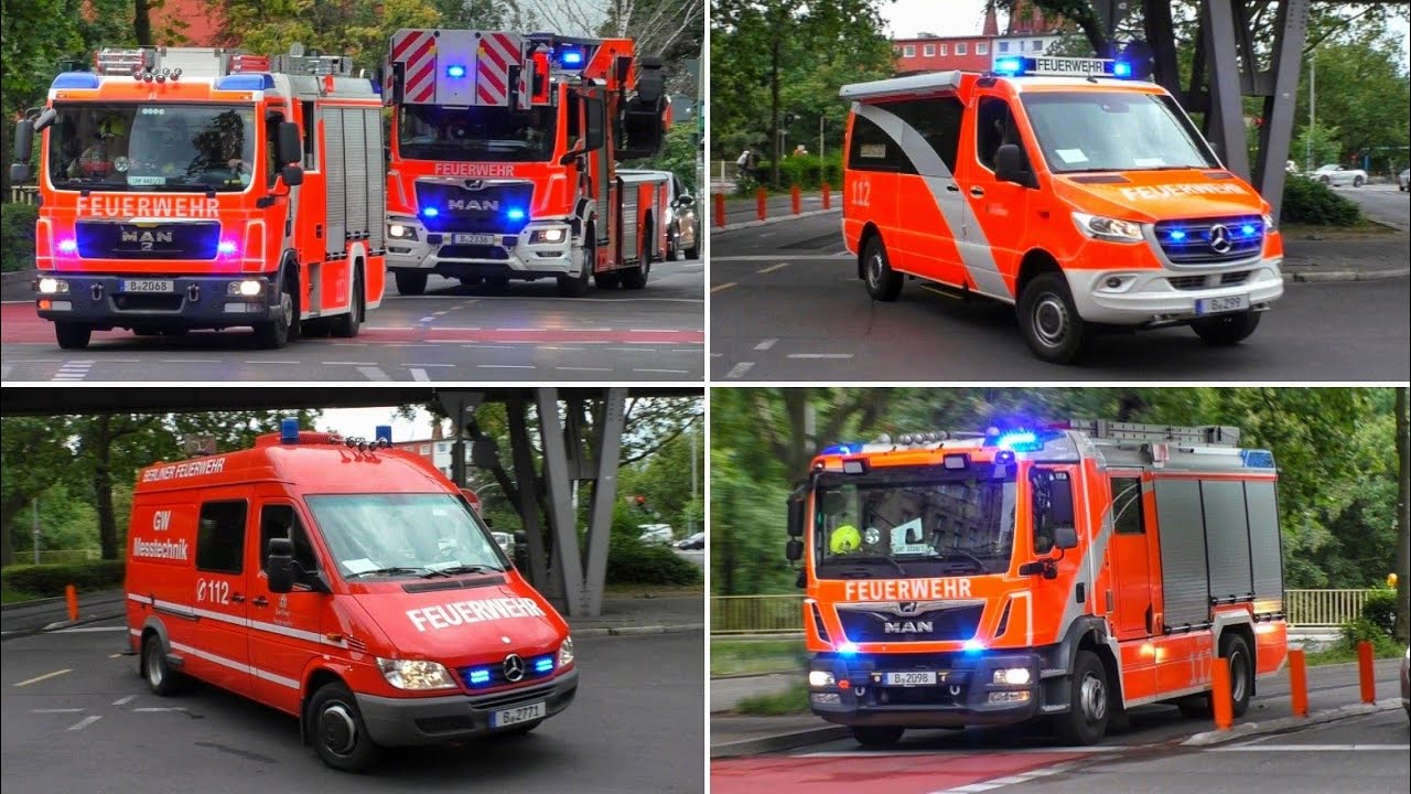 [Explosion im Mehrfamilienhaus💥] Einsatzfahrten 》3x ELW, GW-Mess uvm. || Berliner Feuerwehr