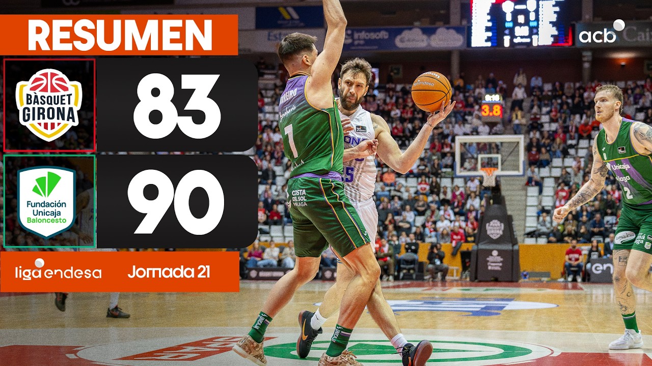Bàsquet Girona - Unicaja (83-90) RESUMEN | Liga Endesa 2025-26