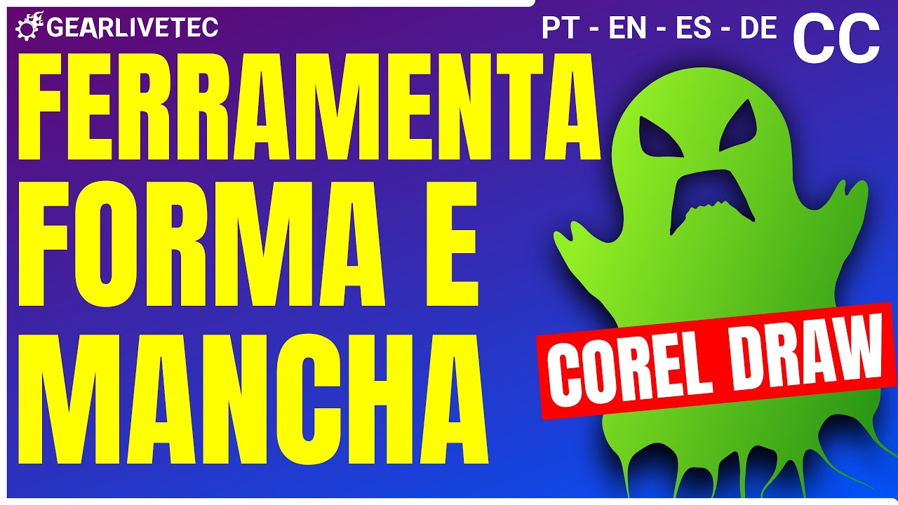 Como DESENHAR um FANTASMA no COREL DRAW - Como usar EFEITO MANCHA e FORMA no COREL DRAW