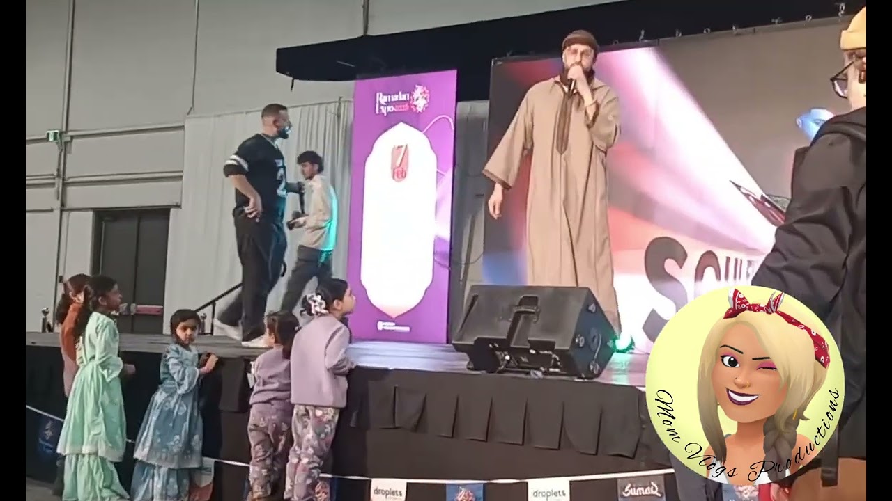 The MC performing 