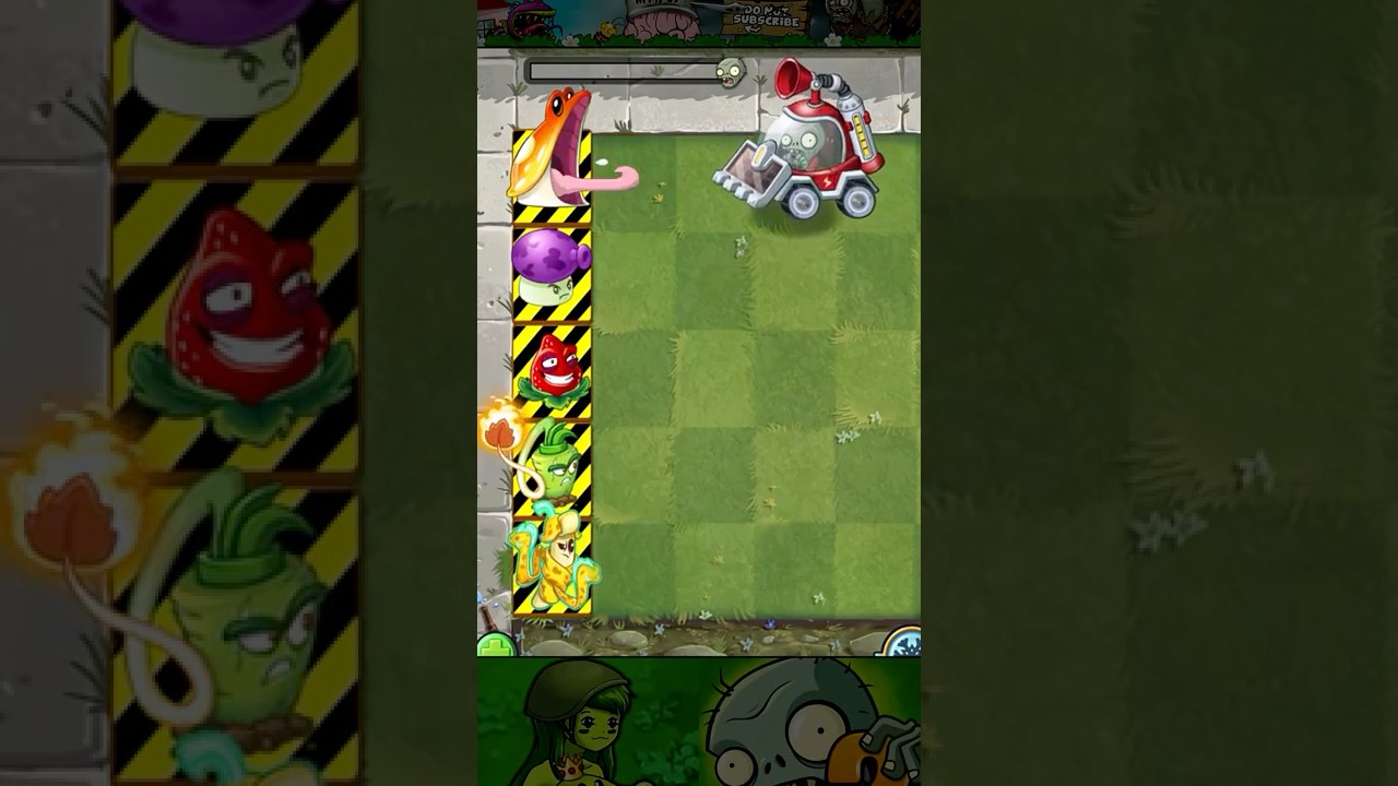 PvZ2 - Electric Peel & 4 Plants Survive in 'Protect the Plant' #Shorts #pvz2