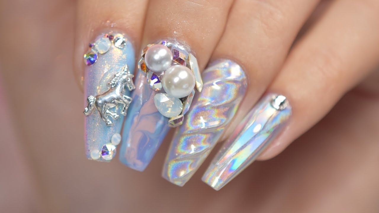Daily Charme H💿L💿GRAPHIC Unicorn Nail Tutorial 🦄🌈