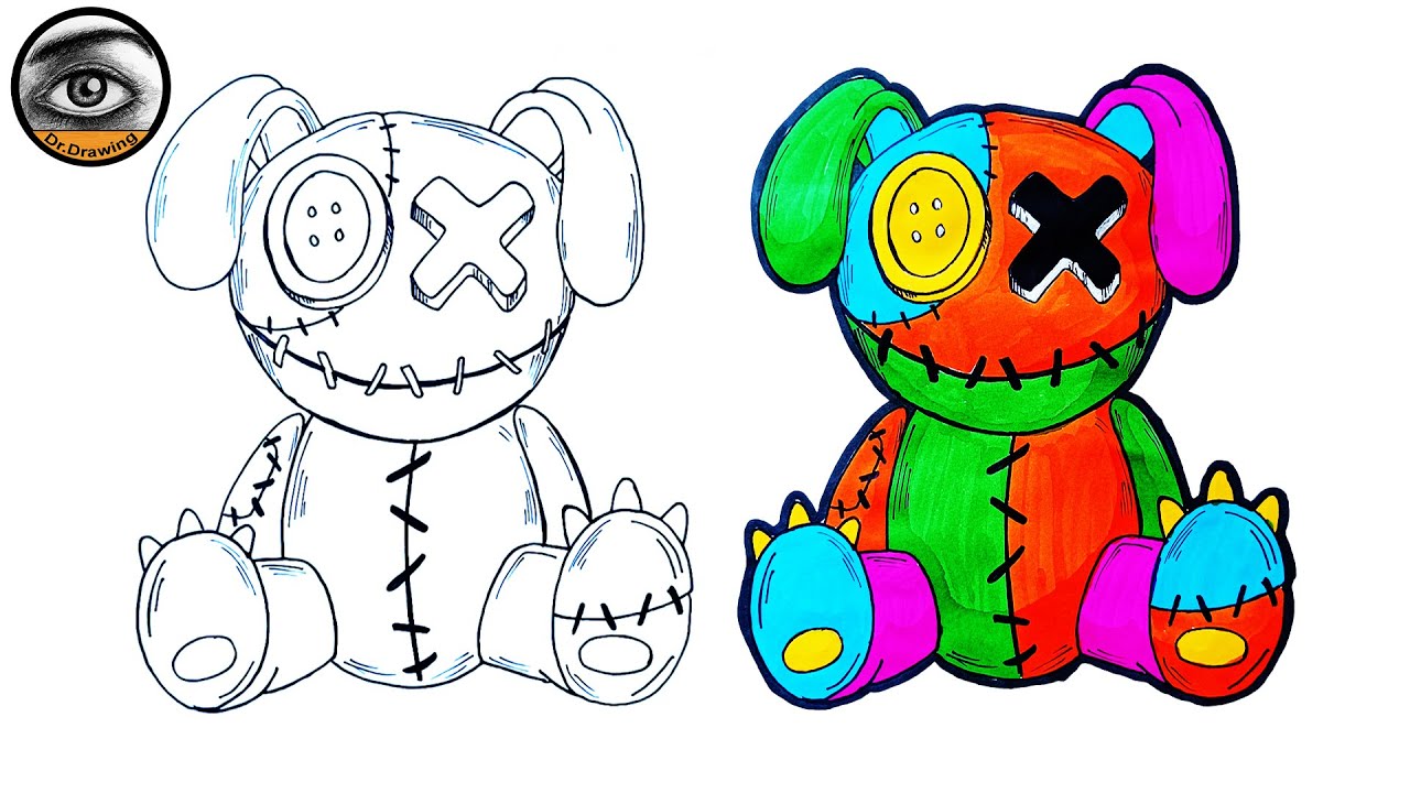 how to color a teddy bear | cartoon