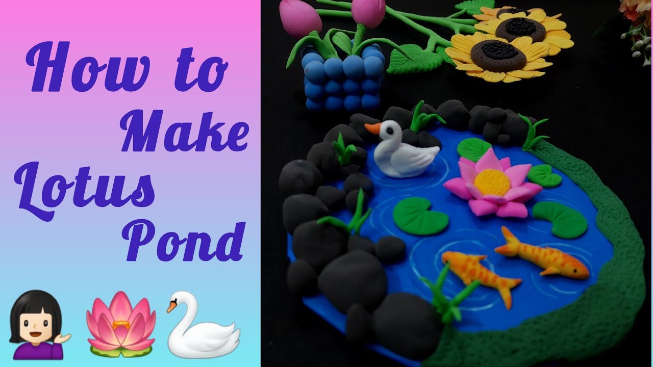 Lotus pond making tutorial 💁🏻‍♀️🪷🦢@BarnalisArtCrafts #subscribe 