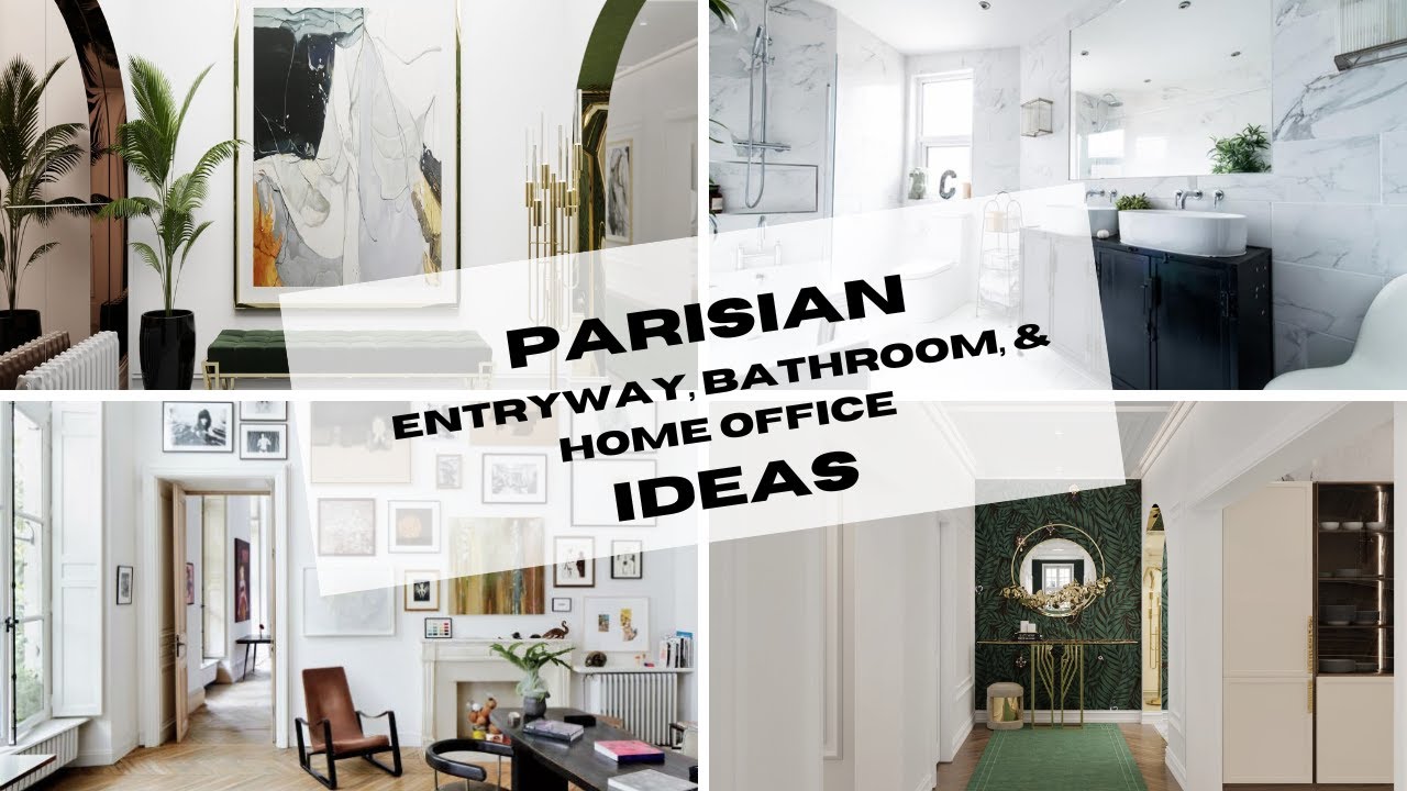 Parisian Home Decor Inspiration | Entryway, Home Office, Bathroom |  And Then There Was Style