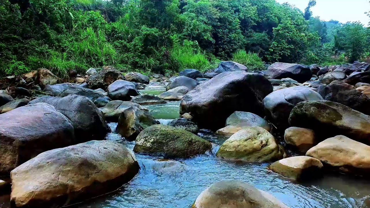 Deep Sleep River Sounds Flowing Gently Past Soft Sand and Polished River Rocks