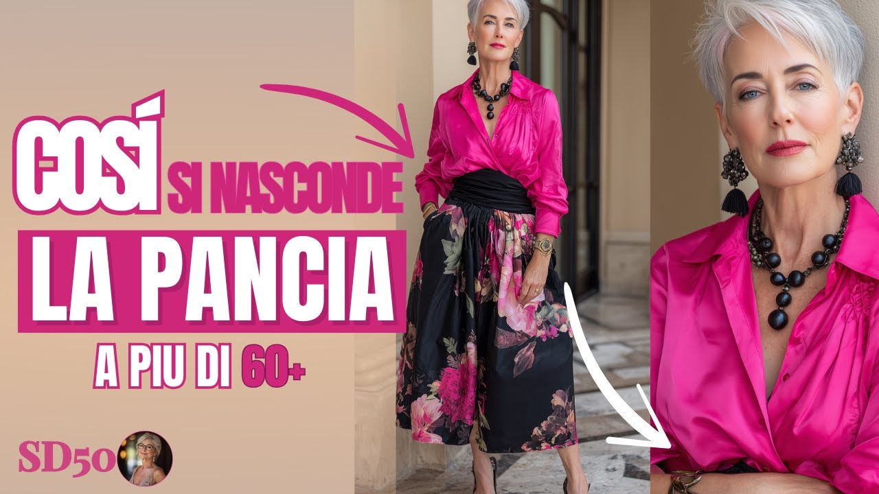 7 Eleganti Trucchi per nascondere la pancia dopo i 60 anni