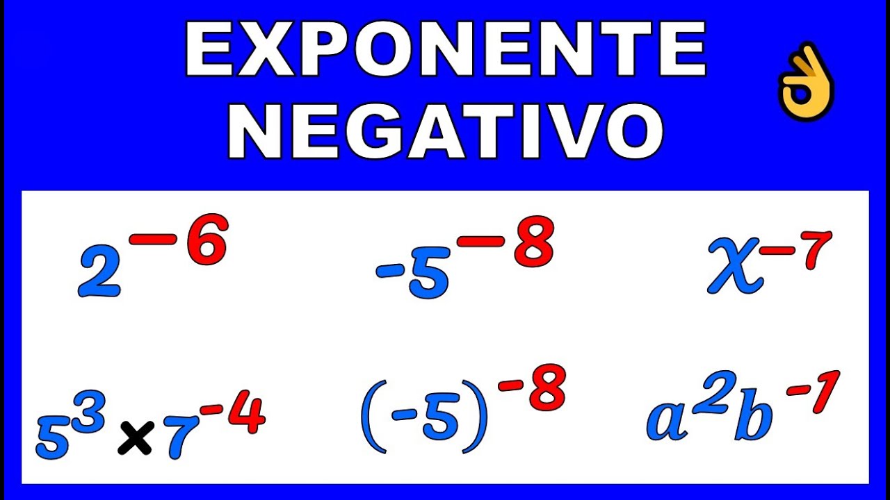 EXPONENTE NEGATIVO