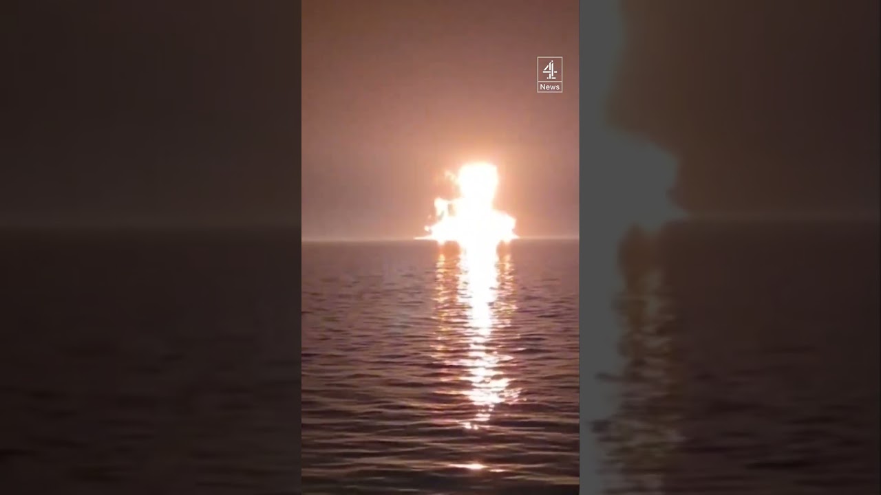 Two oil tankers ablaze after attack in Iraqi waters