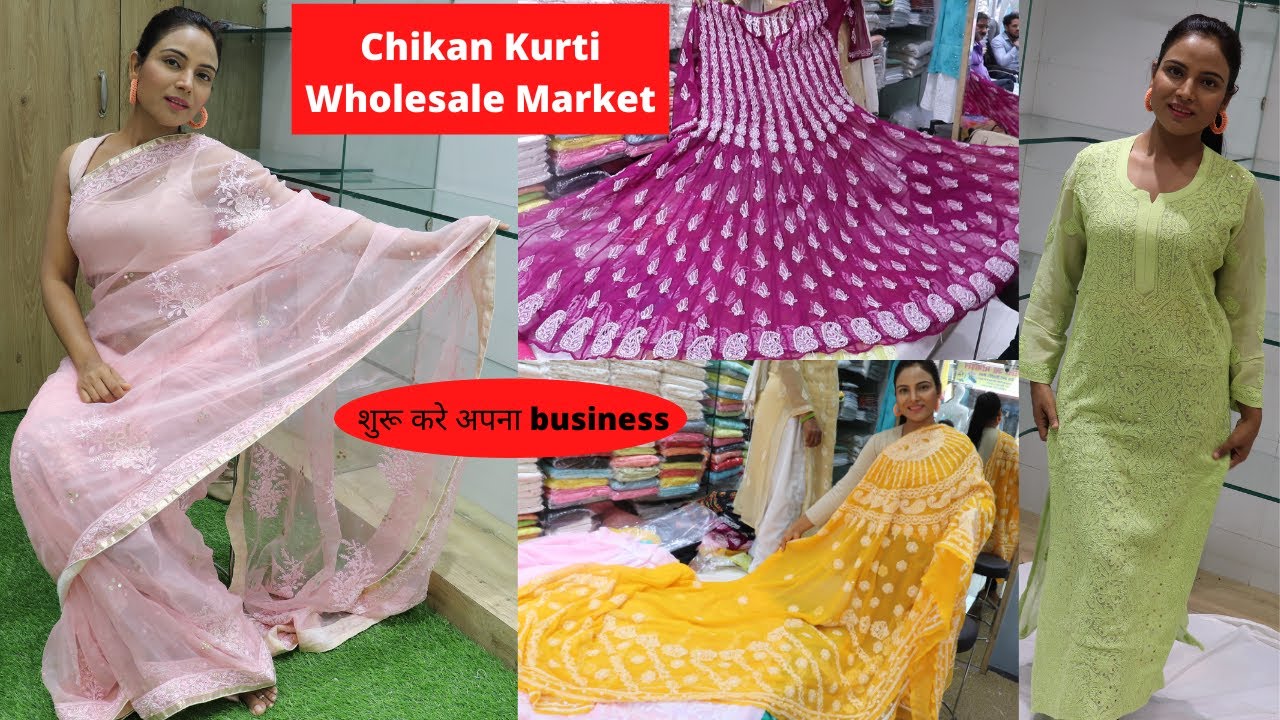 Chikan Kurti, Suit, Saree Wholesale Market Lucknow | Kurti & Suits Manufacturer | Simply Shilpi |