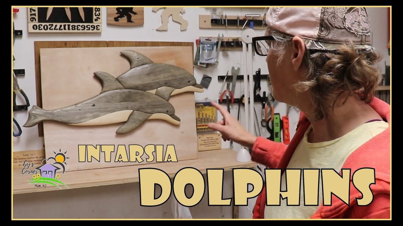 Intarsia Dolphins
