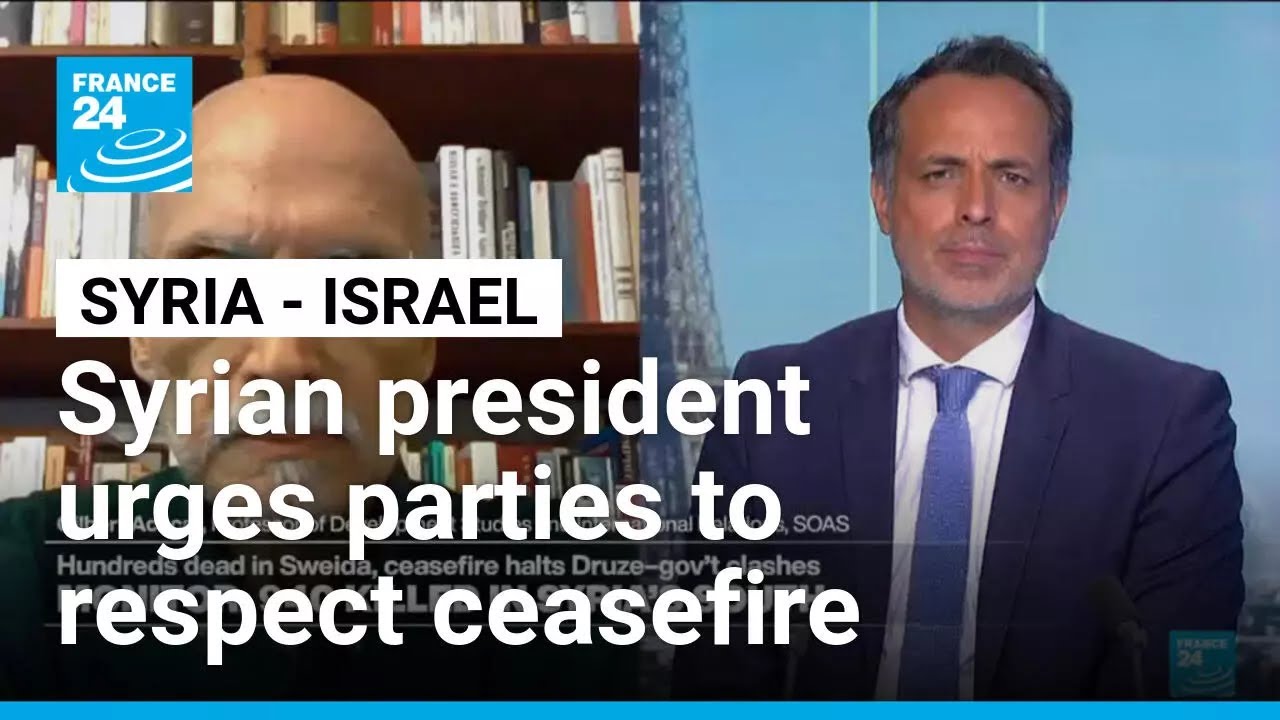 Syrian president urges parties to respect Israel-Syria ceasefire &bull; FRANCE 24 English
