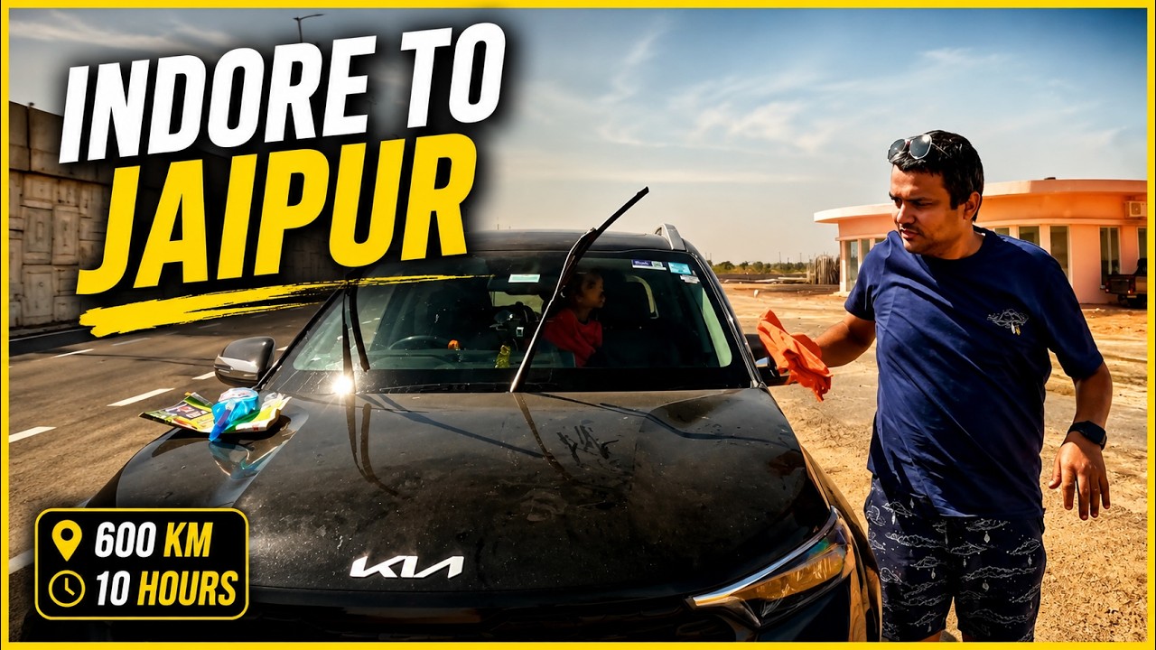 EP05 Indore to Jaipur by Road 🚗 | 600 KM in 10 Hours via Ujjain, Kota & Delhi-Mumbai Expressway