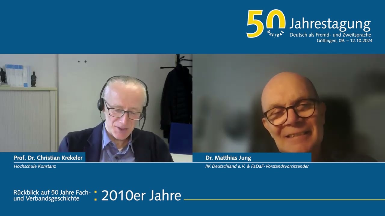 Die 2010er Jahre im Fach DaF/DaZ und im FaDaF. Christian Krekeler im Gespräch mit Matthias Jung