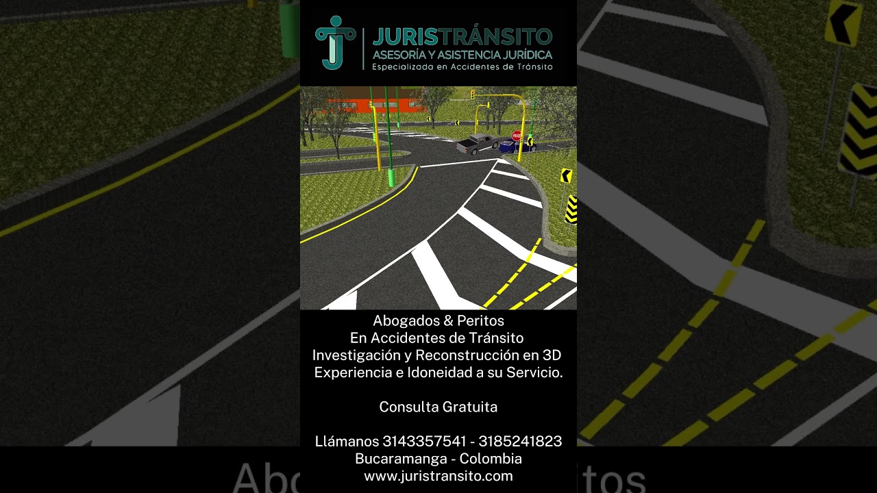 3D Animaci&oacute;n de #accidentedetransito por no respetar la #se&ntilde;alizacionvial