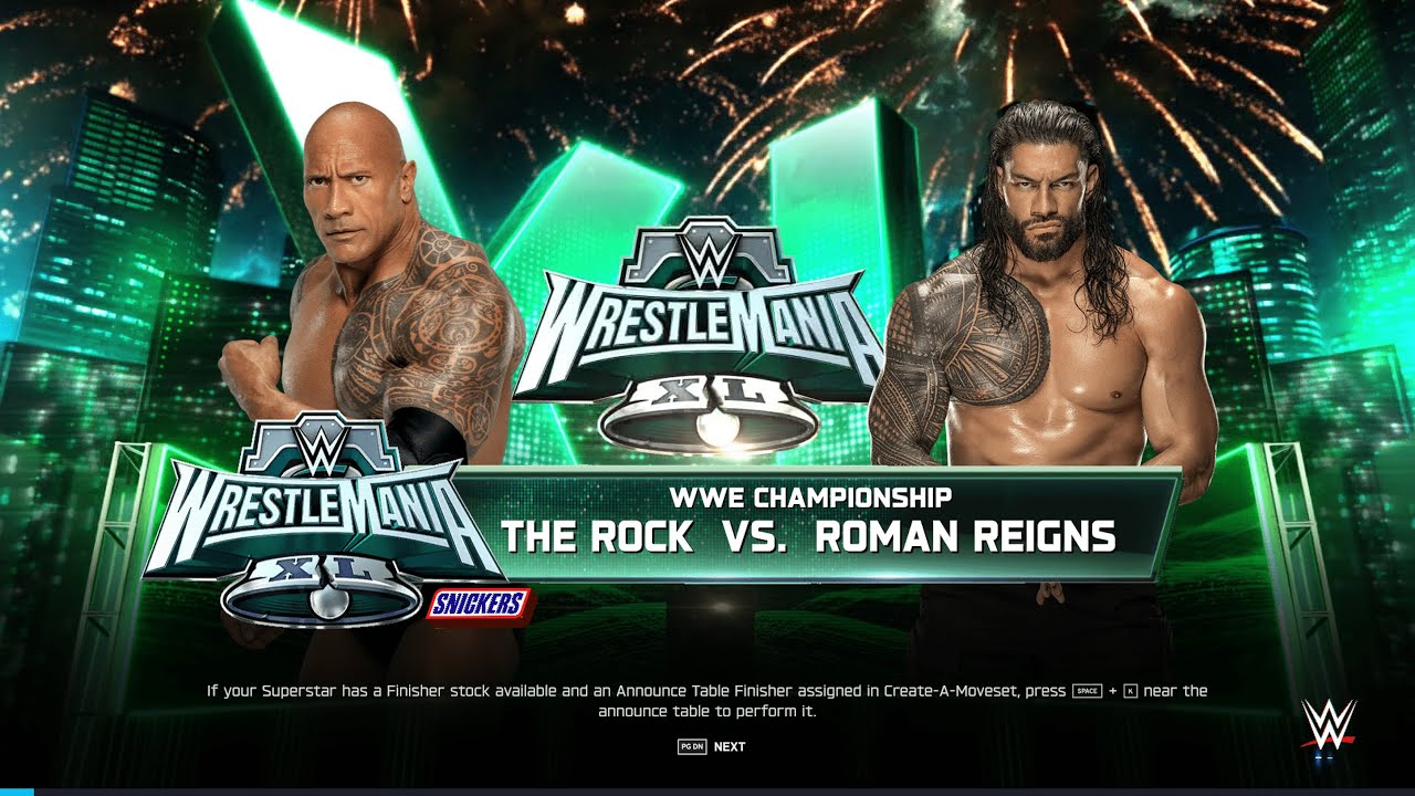 Rock vs Roman Reigns ( Ambulance Match )