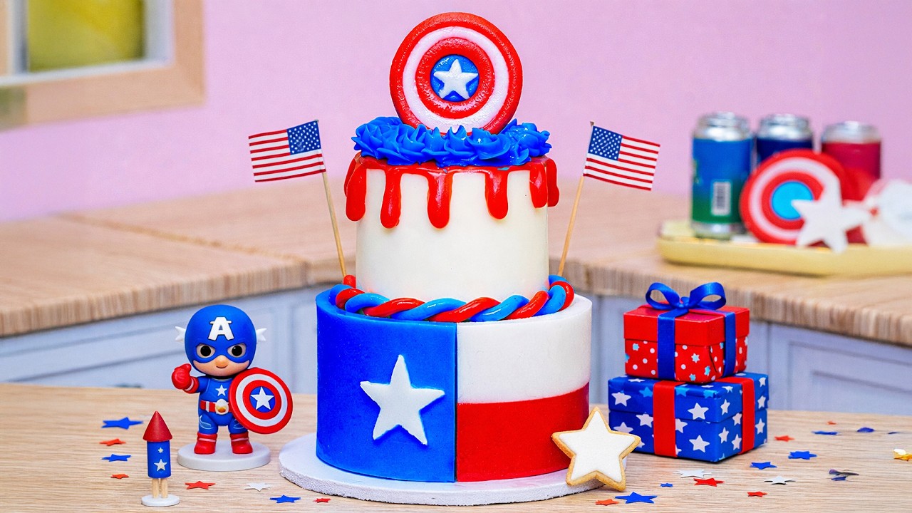 Captain America Mini Cake 😎 Amazing Miniature Superhero Cake Decorating Ideas by Sweet Shop