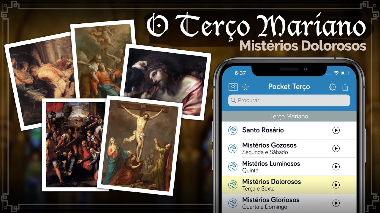 O Terço Mariano - Mistérios Dolorosos (Terça e Sexta) | Pocket Terço