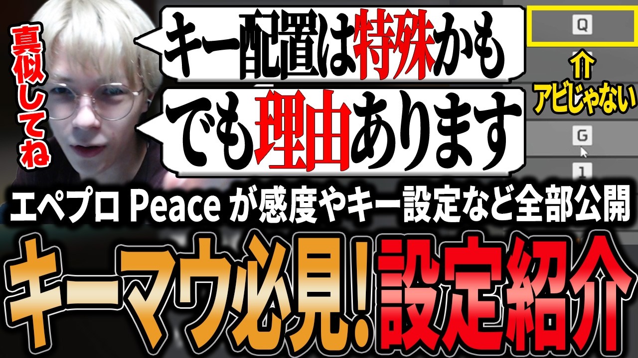 【解説】アビリティって「Q」じゃないの！？Peaceの特殊なキー配置や感度等を理由付きで全て公開【APEX/Peace/ピース/UNLIMIT】