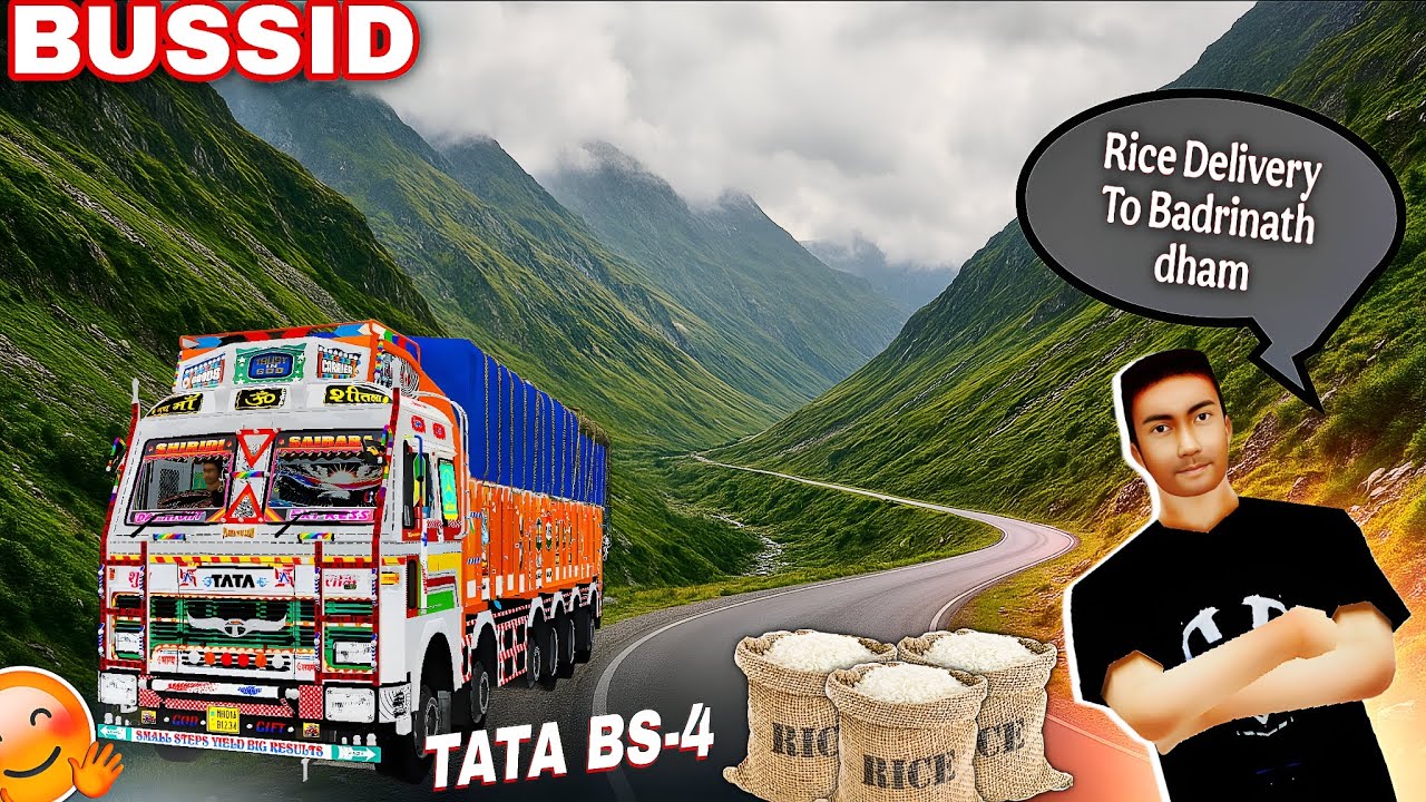 “Badrinath Chawal Delivery | TATA BS4 Truck | BUSSID | Mini Vlog🖐️”