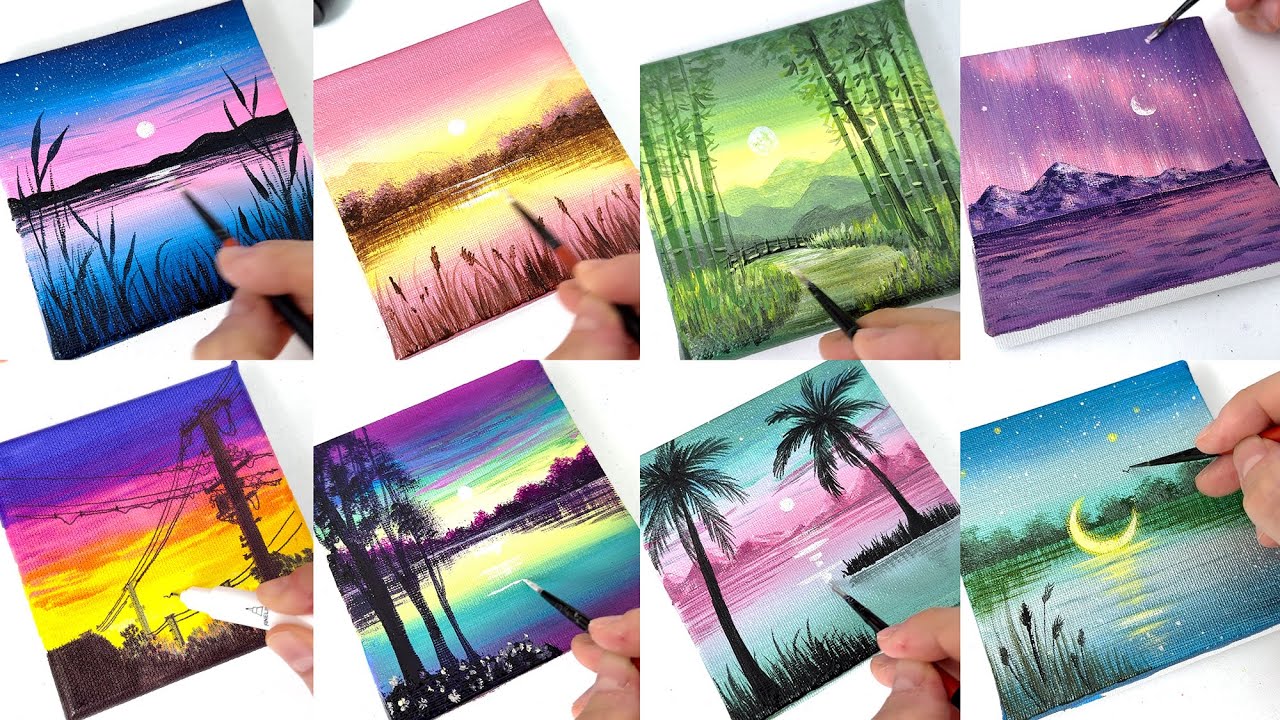 BEST 20 Easy Acrylic Painting for Beginners / Step By Step