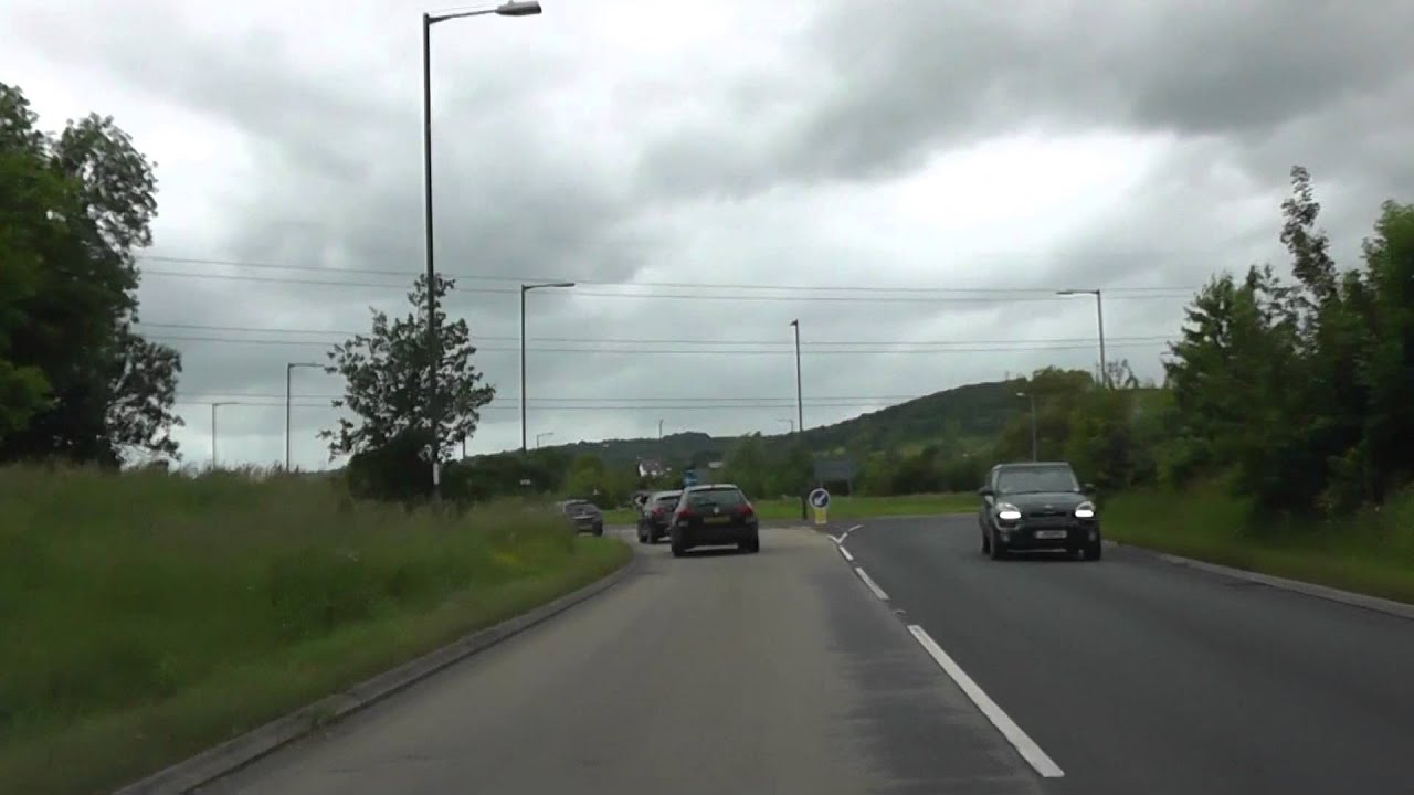 Driving On The A46 & A44 From Evesham To Fladbury, Worcestershire, England 22nd June 2013