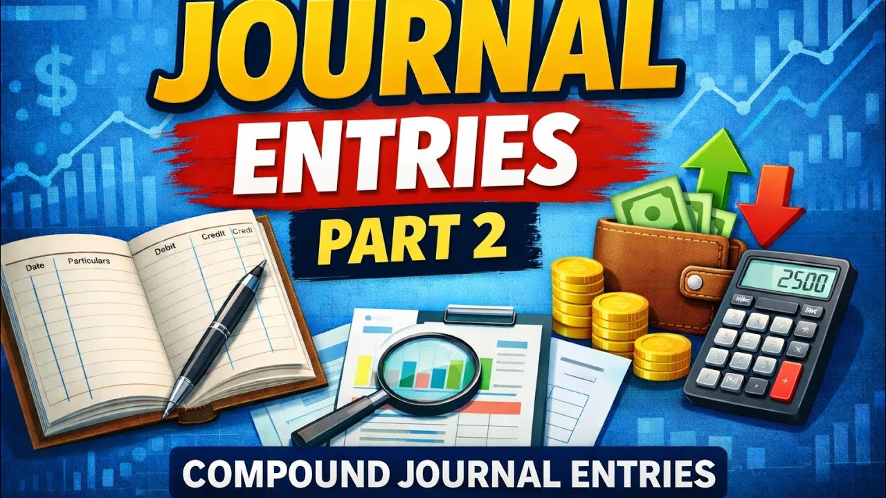 Journal Entries part 2| Compound Journal entries | class 11 .
