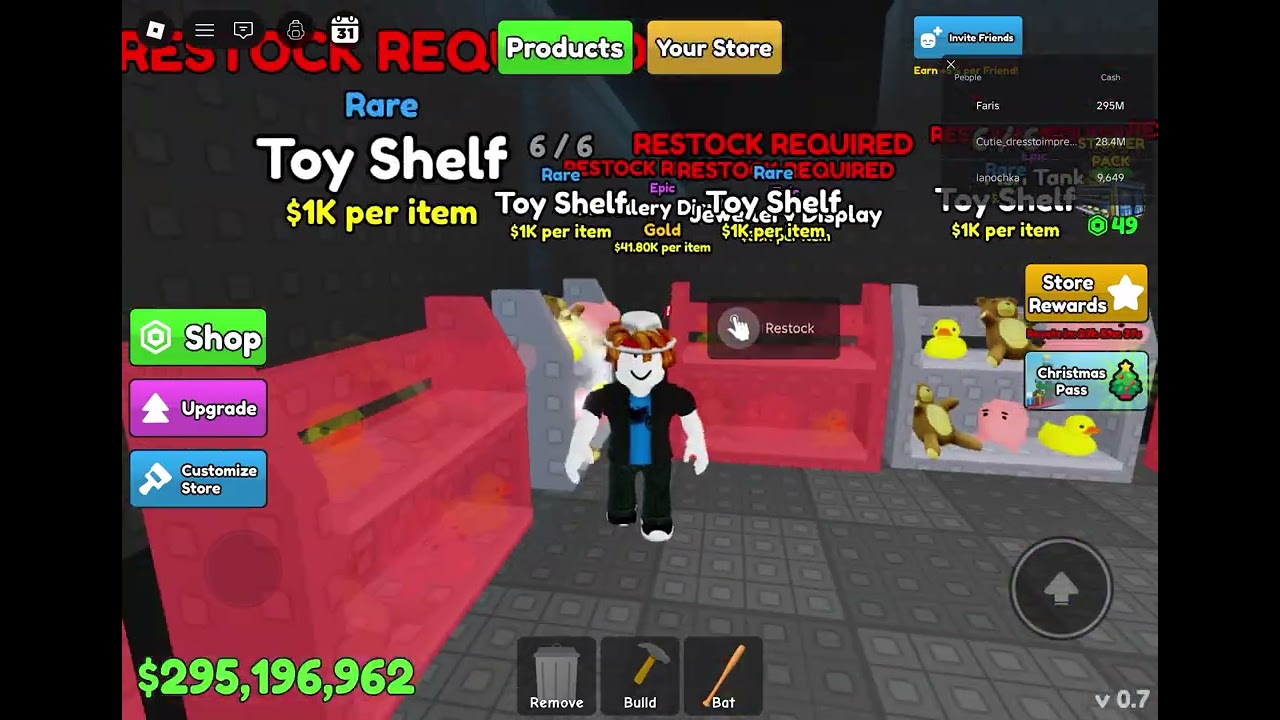 I played in the store