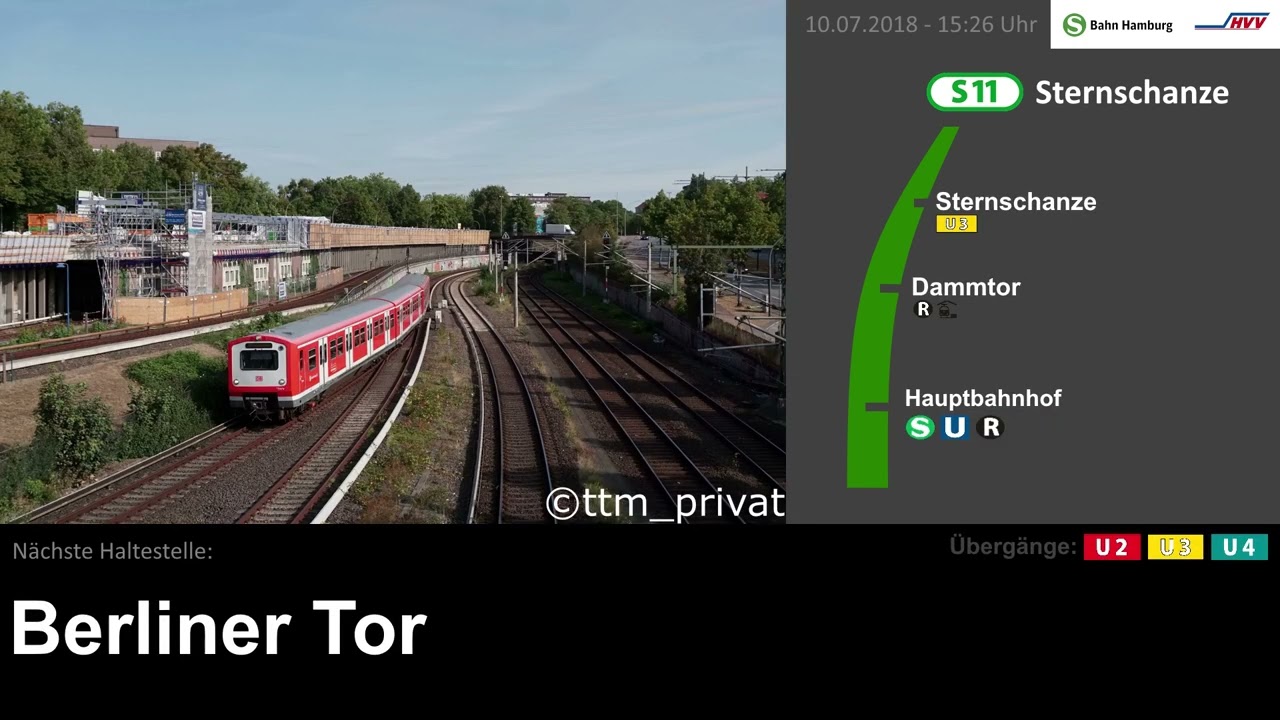 Neue S11 Hamburg Ansagen Poppenbüttel - Sternschanze