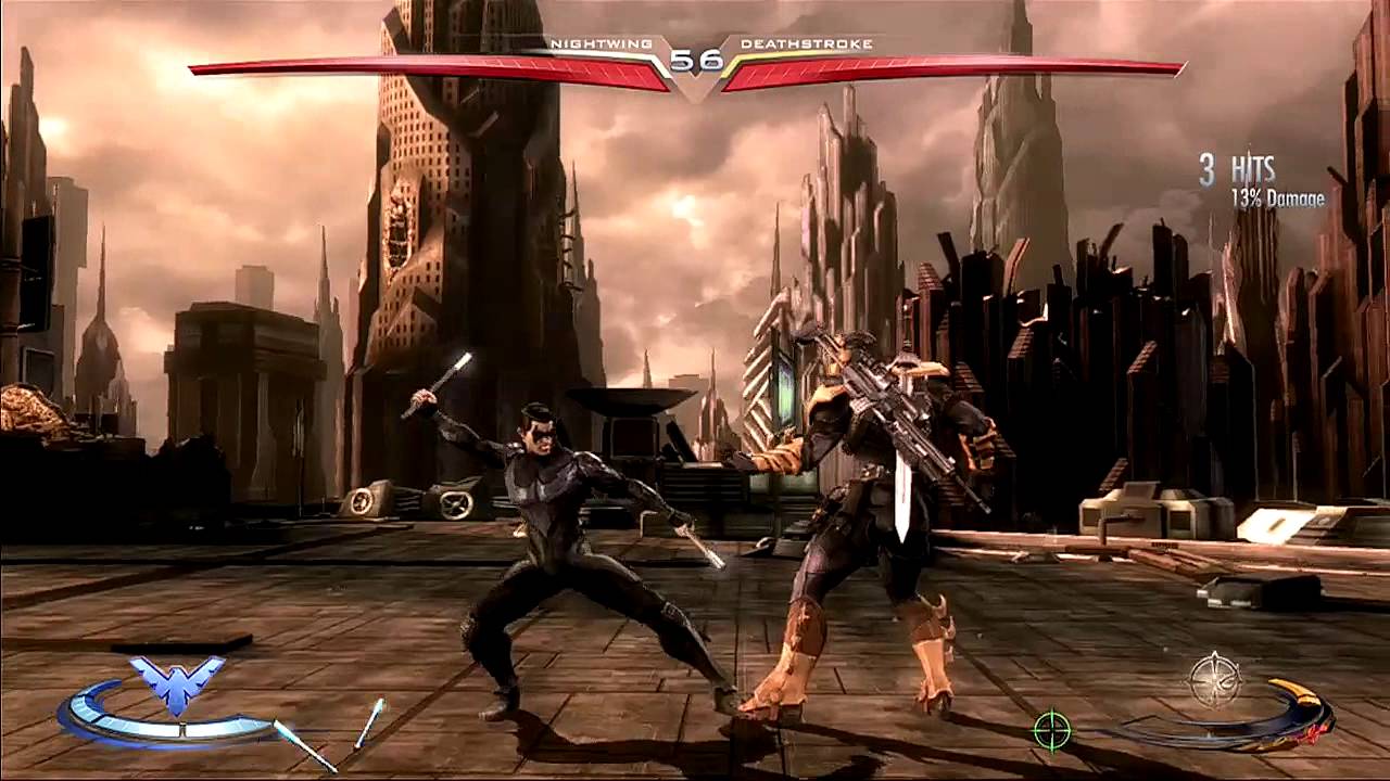 Injustice Gods Among US gameplay Nightwing vs Deathstroke