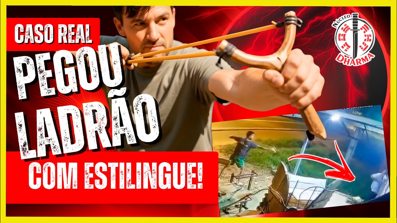 Estilingue/Atiradeira pra defesa? Temos caso real!