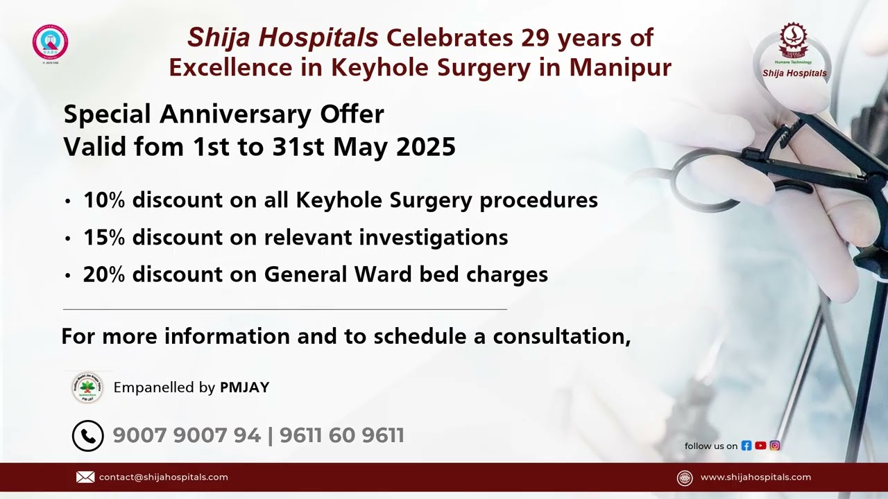 Shija Hospitals Celebrates 29 Years of Excellence in Keyhole Surgery in Manipur
