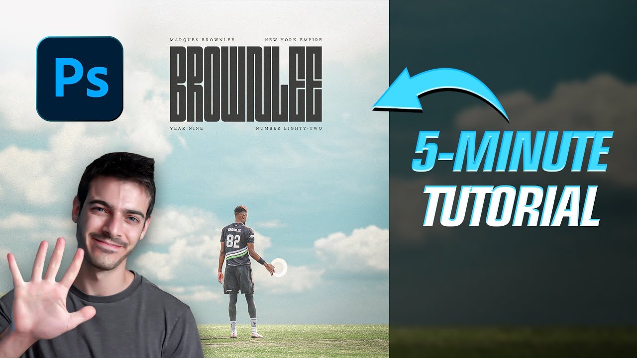 5-Minute Photoshop Tutorial | Minimalist Sports Poster