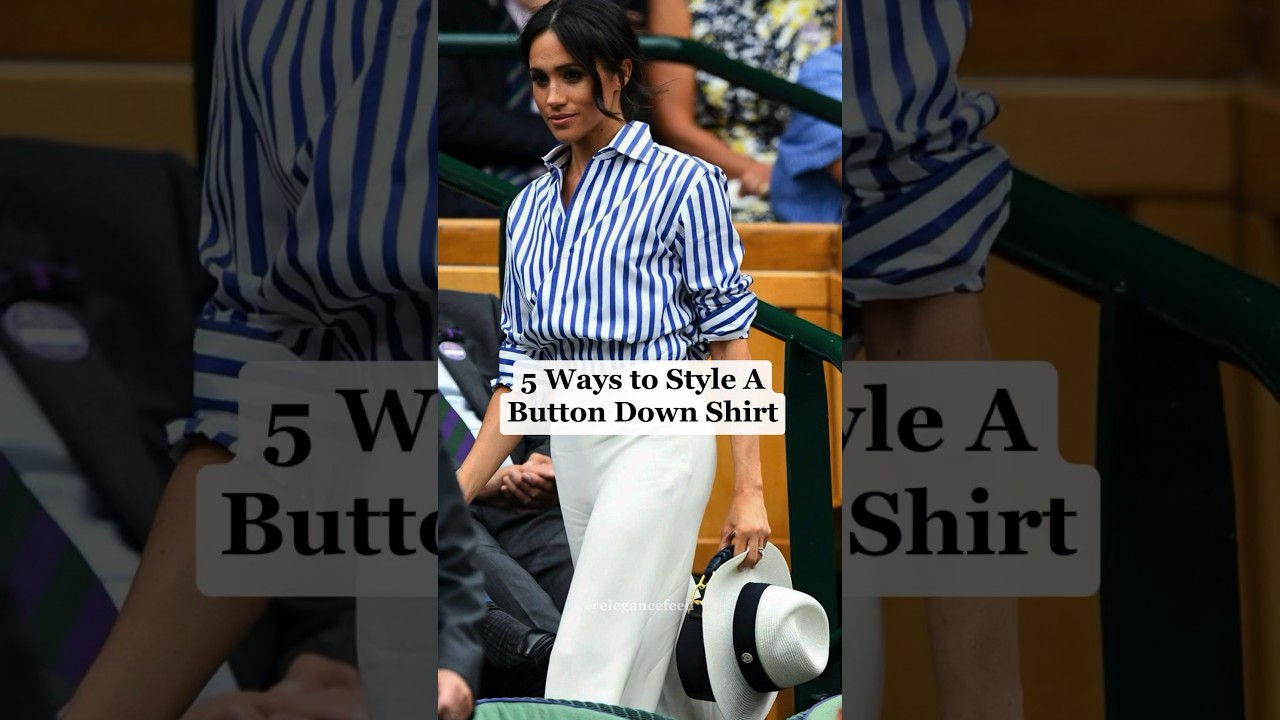 5 Ways to style a striped button down shirt | Elegant outfit ideas #stylingtips