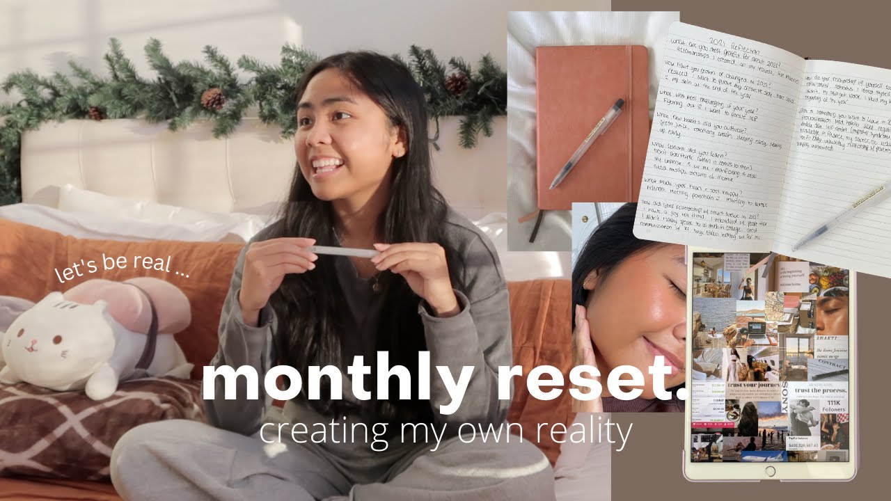 february monthly reset 2023 | goal setting, vision board, declutter, journaling, january reflection