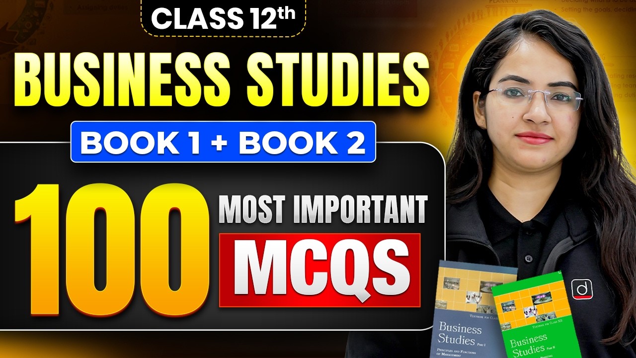 Class 12 Business Studies | Book 1 + Book 2 🔥 | 100 Most Important MCQs | CBSE Board 2026