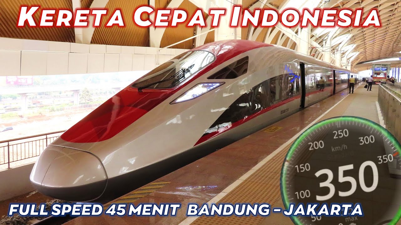 NAIK KERETA CEPAT PERTAMA DI INDONESIA!! Naik Kereta KCIC Bandung Jakarta Hanya 45 Menit, 350 Km/Jam