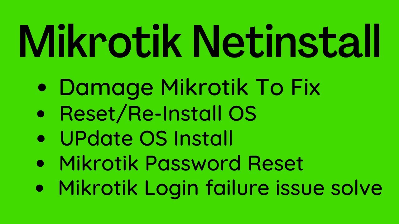 Mikrotik Netinstall