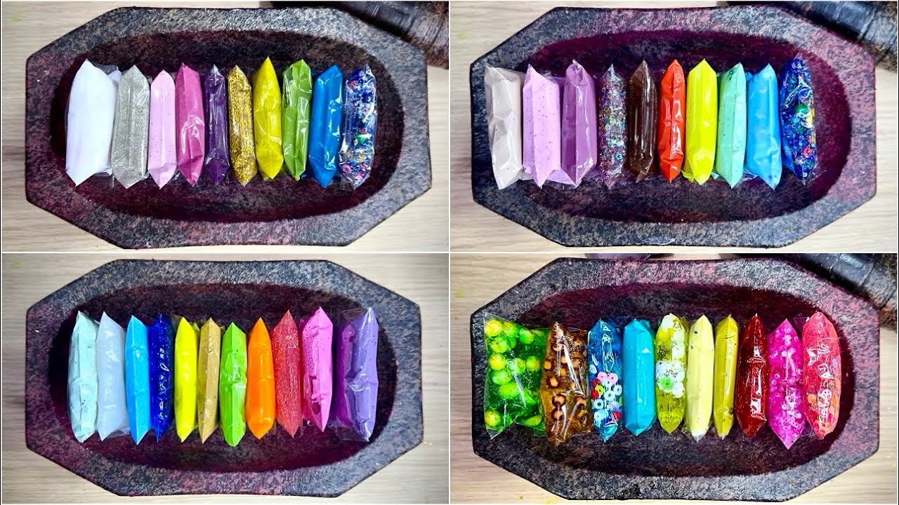 Mixing All My Slimes Compilation ! Satisfying ASMR 