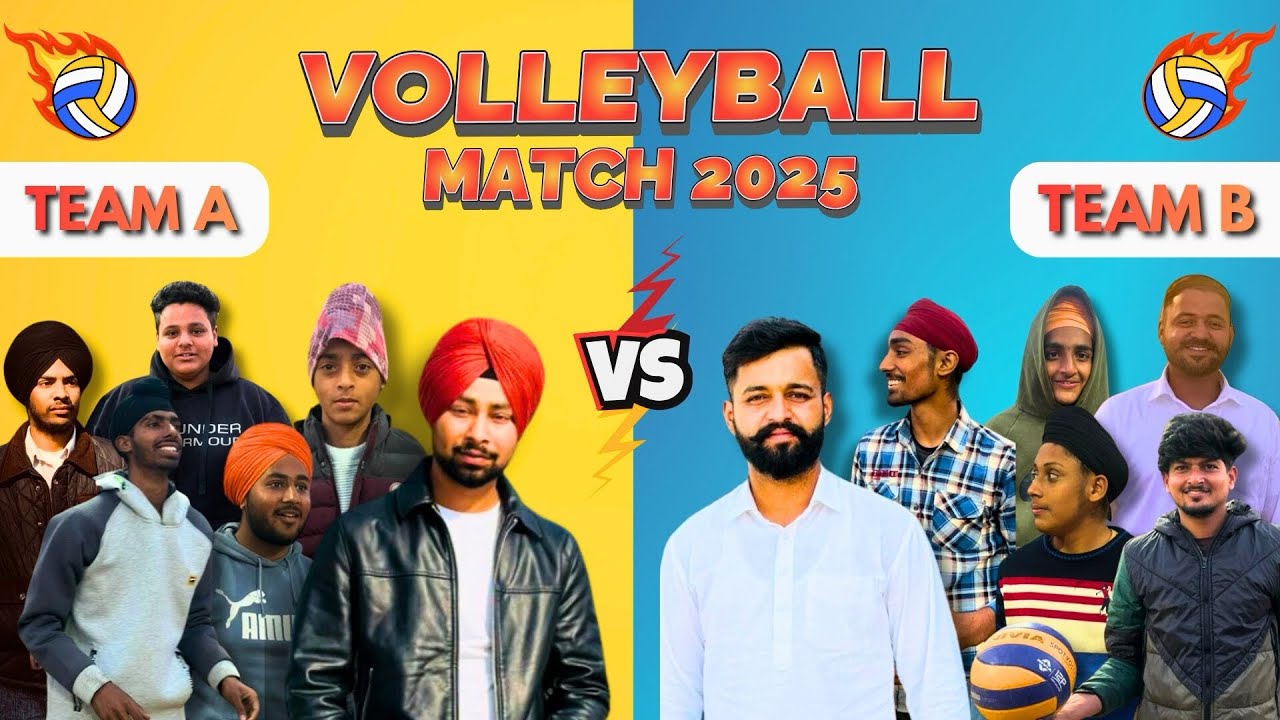 Village volleyball match 🏐,best of three￼ , A v/s B team 🤾🏻‍♂️