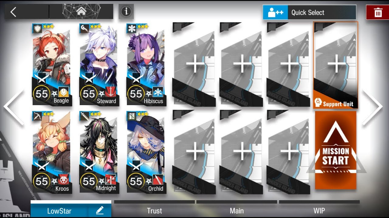 [Arknights] RI-8 Low Rarity 6 ops