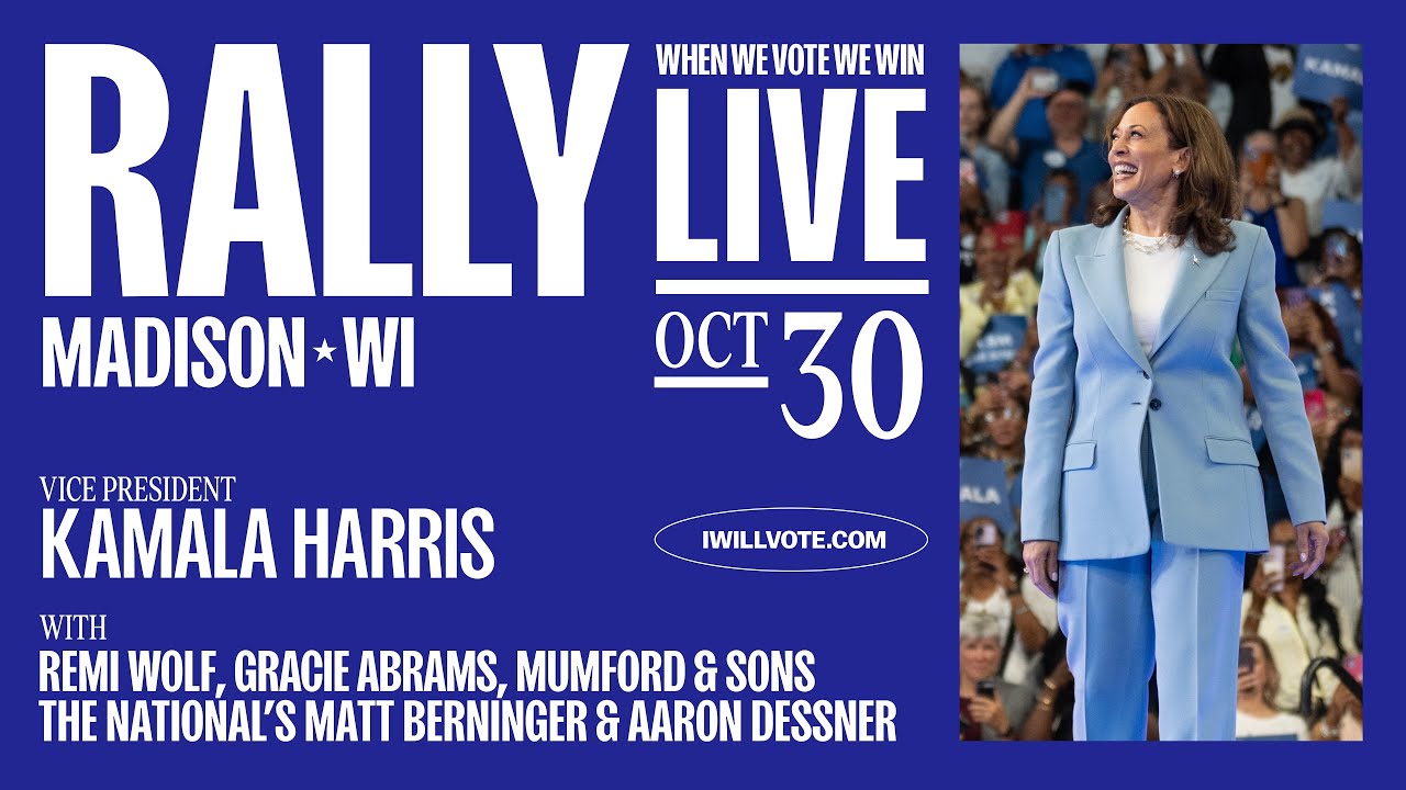 VP Kamala Harris at WI Rally with Gracie Abrams, Mumford & Sons, and more