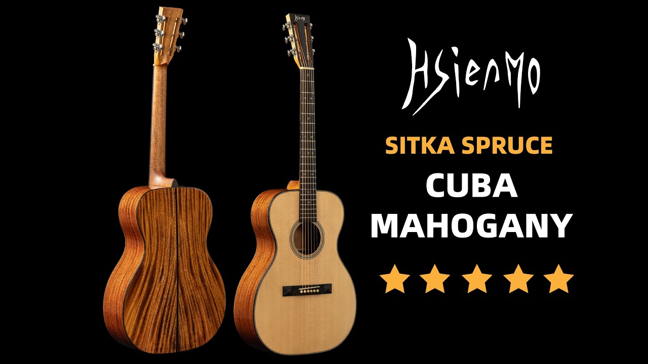 [Official Demo] Hsienmo 00-14 Custom Sitka spruce top Cuba mahogany back&sides