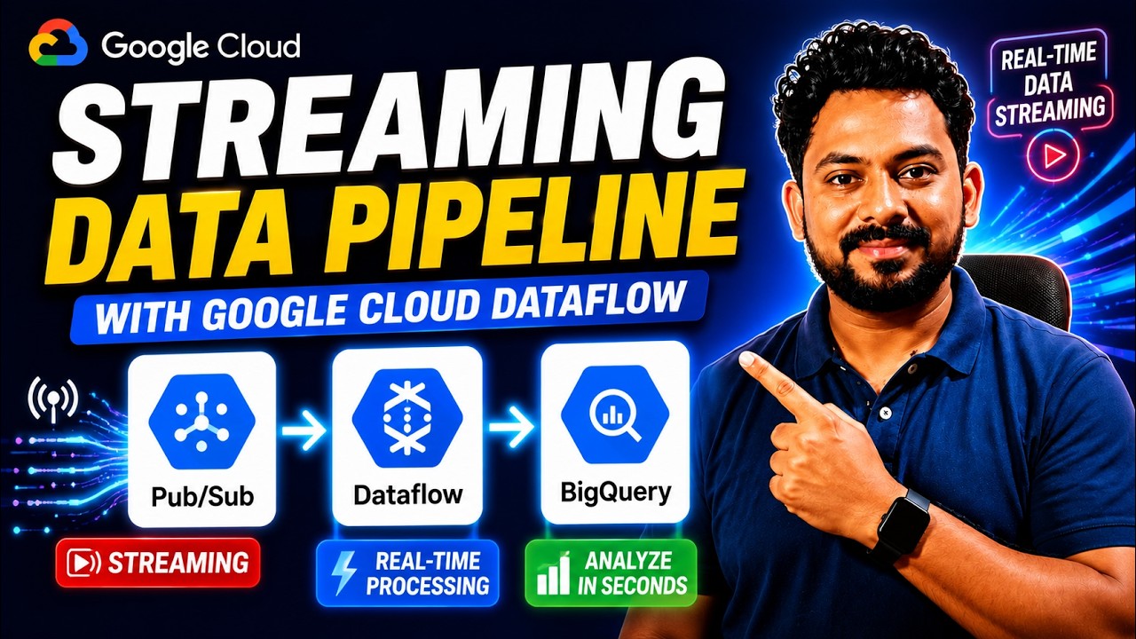 Create a Streaming Data Pipeline with Google Cloud Dataflow : Pub/Sub to BigQuery