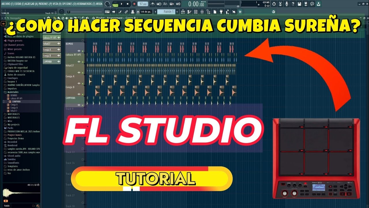 TUTORIAL Como hacer Secuencia de CUMBIA SUREÑA EN FL STUDIO