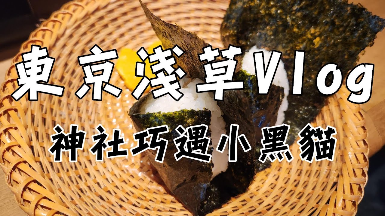 【日本Vlog #1】東京淺草雷門拍照嚐美食｜今戶神社嚕親人黑貓｜東京自由行｜Patterson派特森