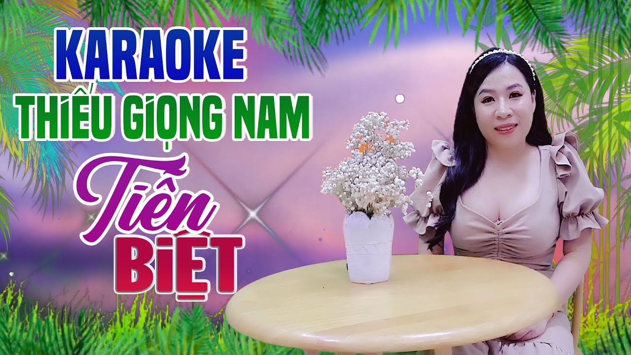 Karaoke Song Ca TIỄN BIỆT - Thiếu Giọng Nam | Song Ca Với Trà Xanh